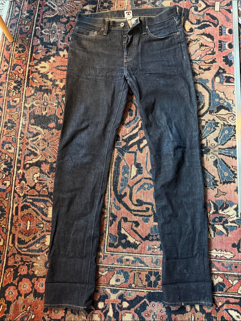 Tellason Men’s Elgin Jeans in Raw White Oak Cone Denim